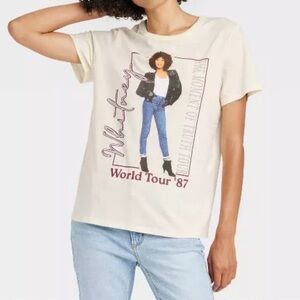 Whitney Houston "The Moment of Truth Tour" World Tour '87 Sz M Concert Tee Shirt